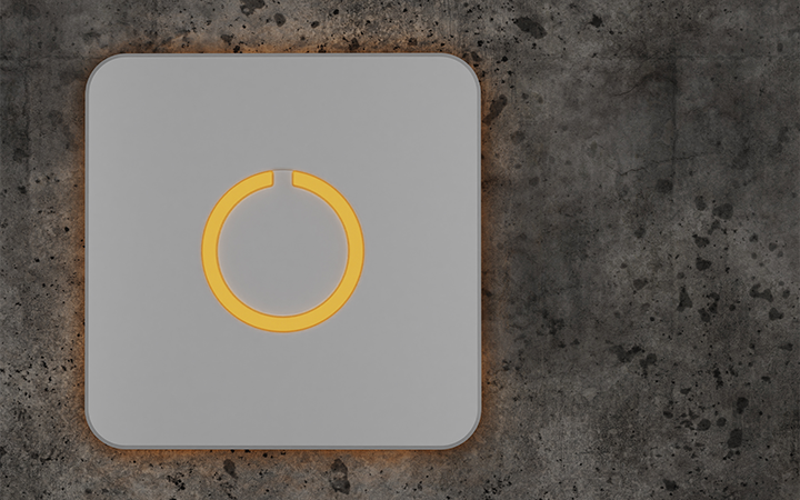 Square White Touch Doorbell Button by Luxello Door Bells